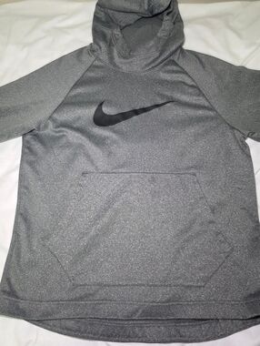 Nike Dri-FIT Gray Swoosh Athletic Pullover Hoodie- Size XL